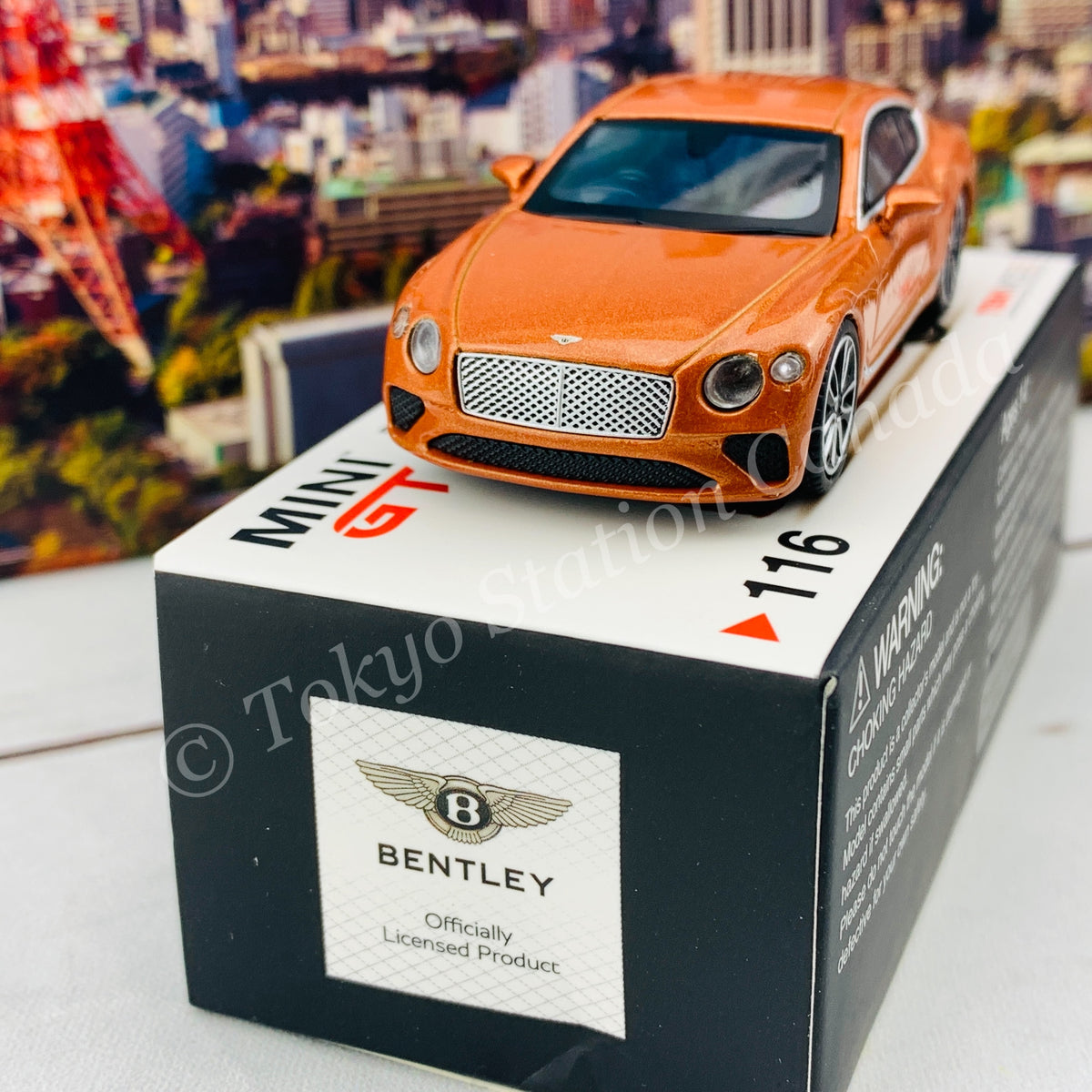 MINI GT 1/64 Bentley Continental GT Orange Flame MGT00116-R