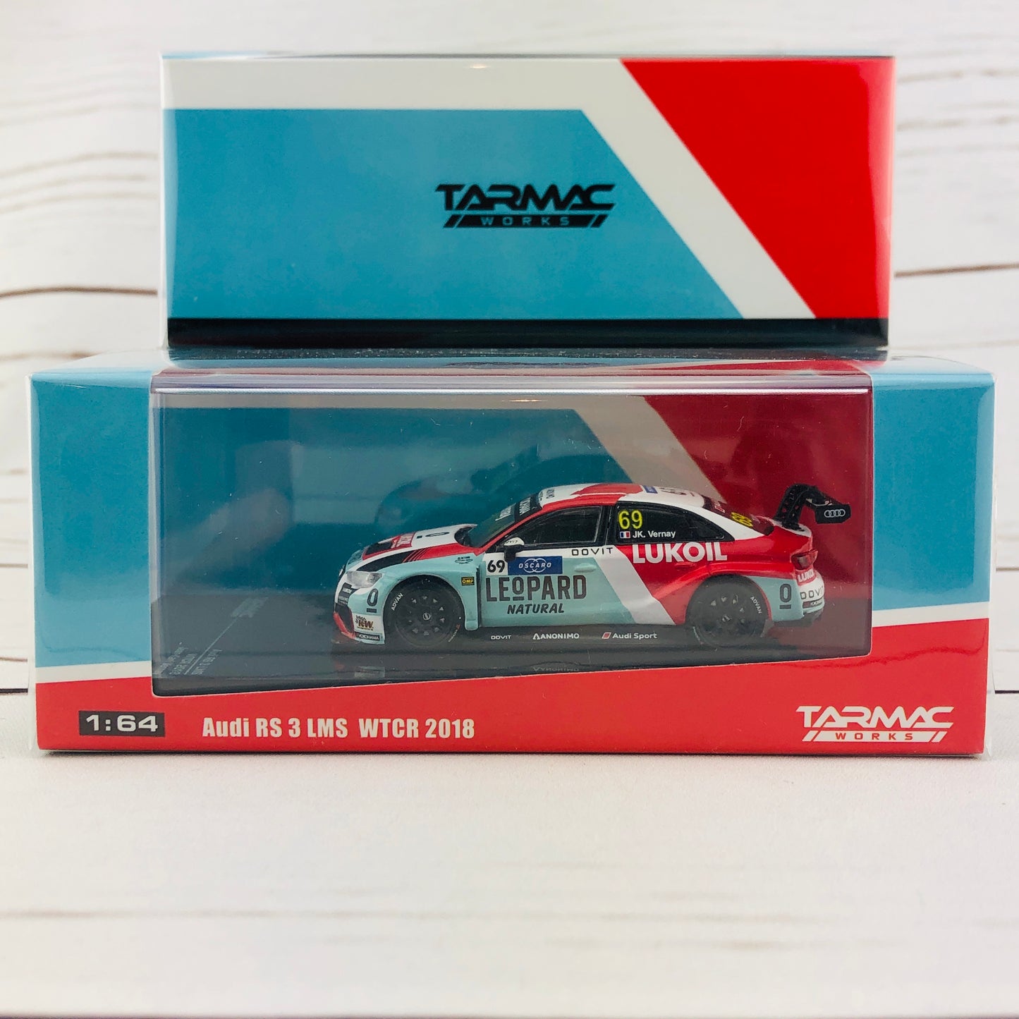 Tarmac Works 1/64 Audi RS3 LMS WTCR 2018 Jean-Karl Vernay Limited to 999pcs T64-013-18WTCR69