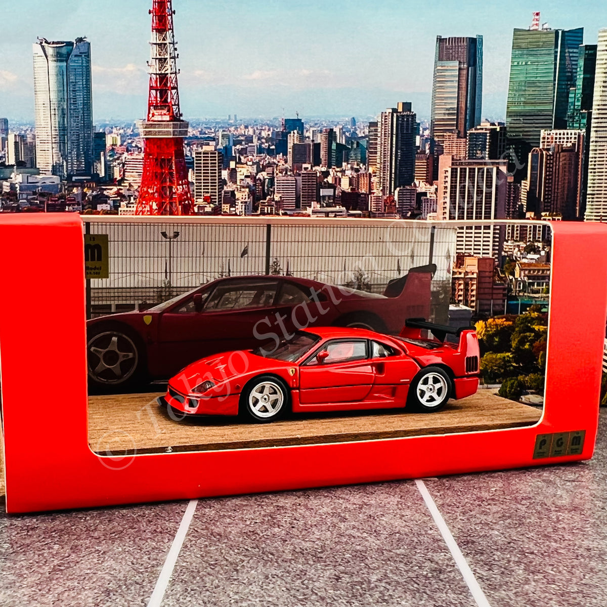 PGM 1:64 Ferrari F40 Red With Fully Opening Compartments