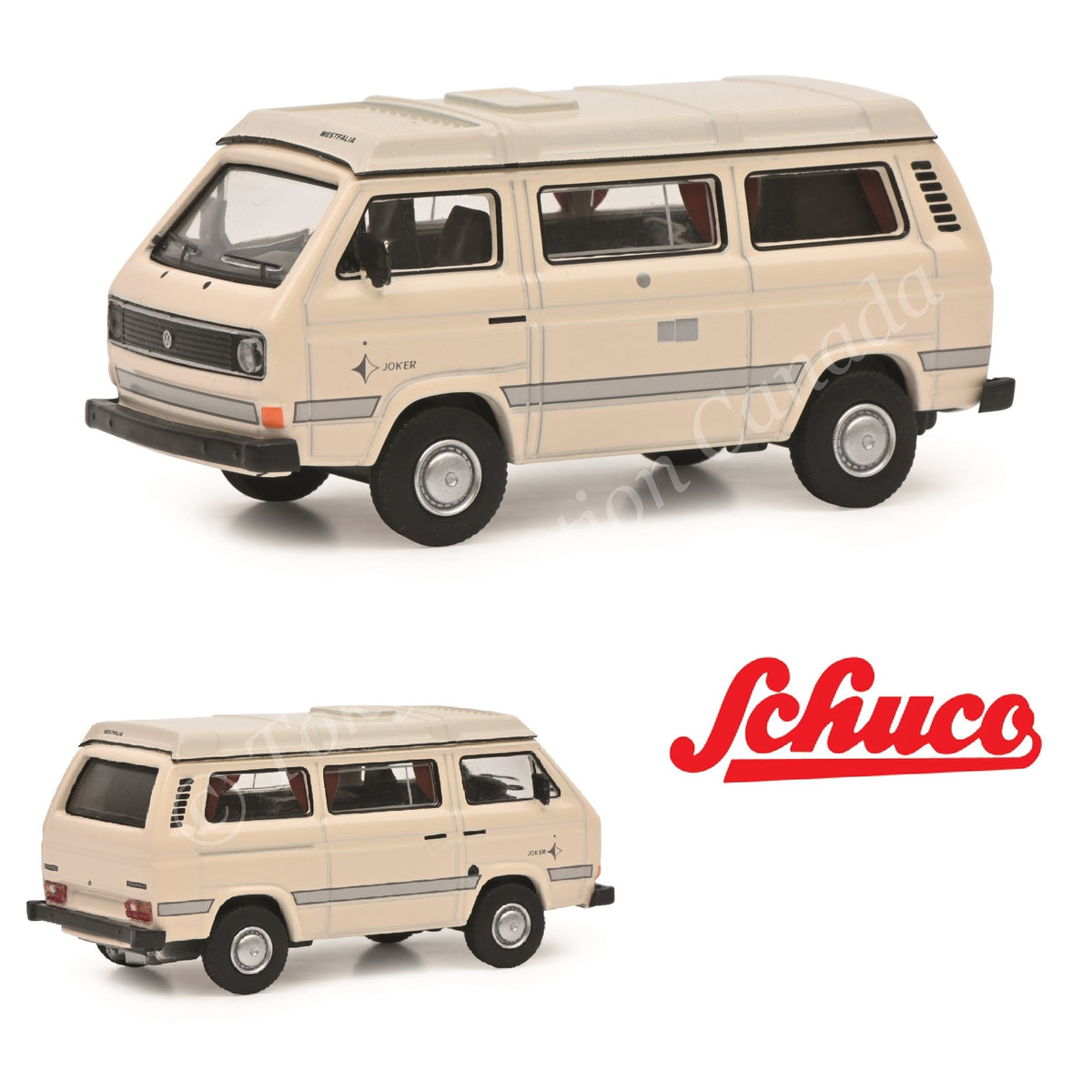 Schuco 1/64 VW T3 Westfalia Camper with flat camping roof 