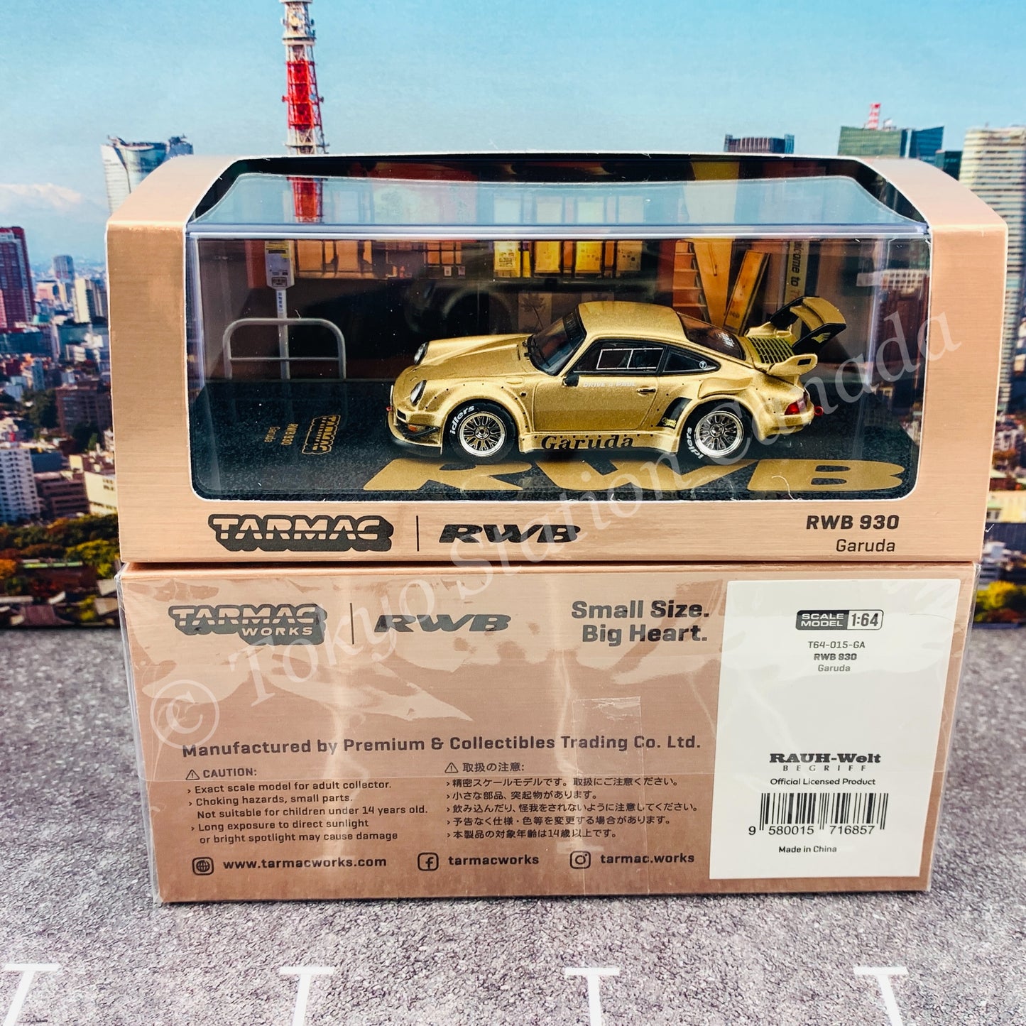 TARMAC WORKS 1/64 HOBBY64 RWB 930 Garuda Street version with silver rims T64-015-GA