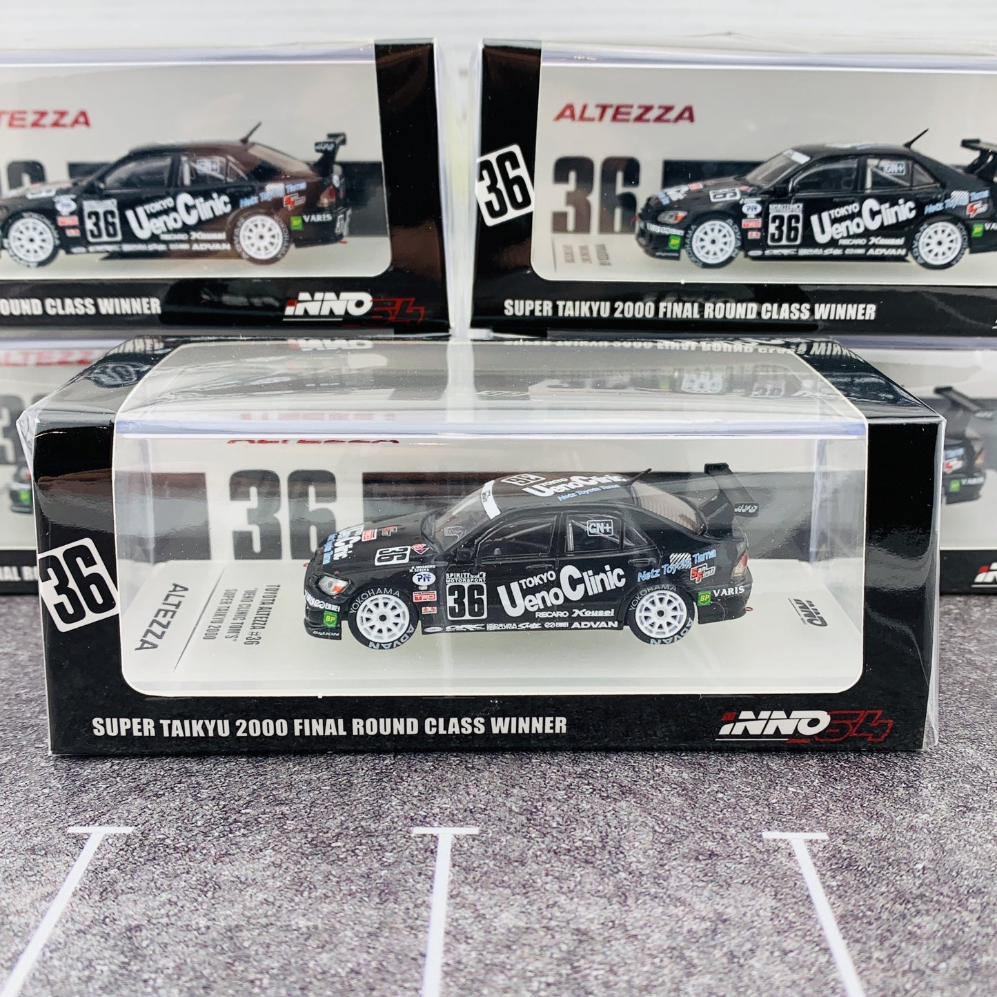 INNO64 1/64 TOYOTA ALTEZZA #36 "UENO CLINIC TOM'S" Super Taikyu 2000 Final Round Class Winner IN64-RS200-UCST