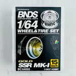 BNDS 1/64 Alloy Wheel & Tire Set SSR MK-I GOLD BC64055