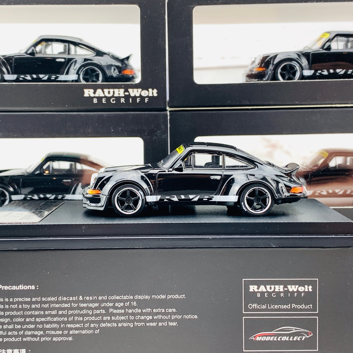 【開封品】1/64 RWB 930 MODEL COLLECT 1/64 Porsche RWB 930 Ducktail Wing Black