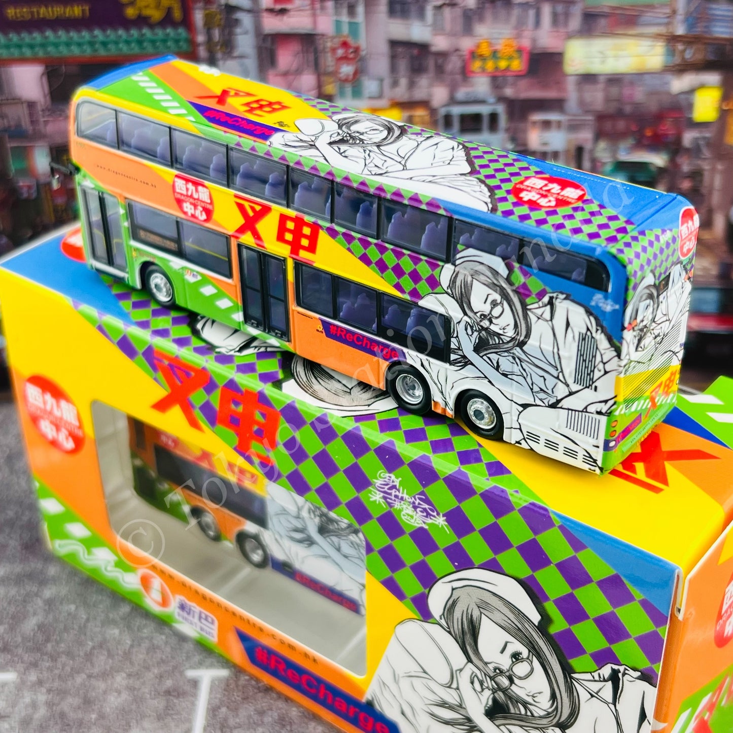 Model 1 1/120 NWFB ADL Enviro500MMC Facelift 12.8m (Dragon Centre 西九龍中心) ReCharge 杏花邨 8 Heng Fa Chuen