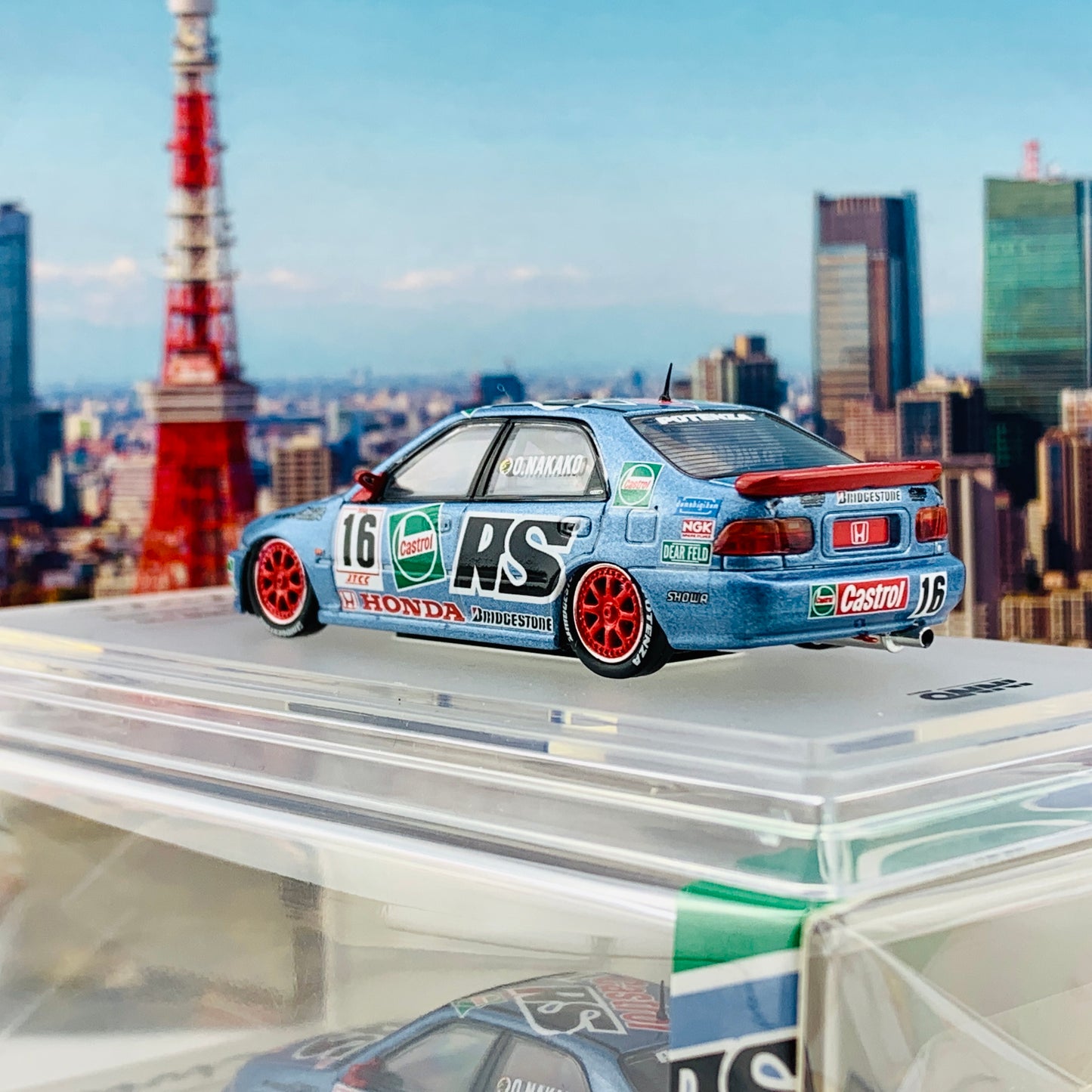 INNO64 1/64 HONDA CIVIC FERIO Gr.A #16 “CASTROL MUGEN – JTCC 1994 IN64-EG9-RS94