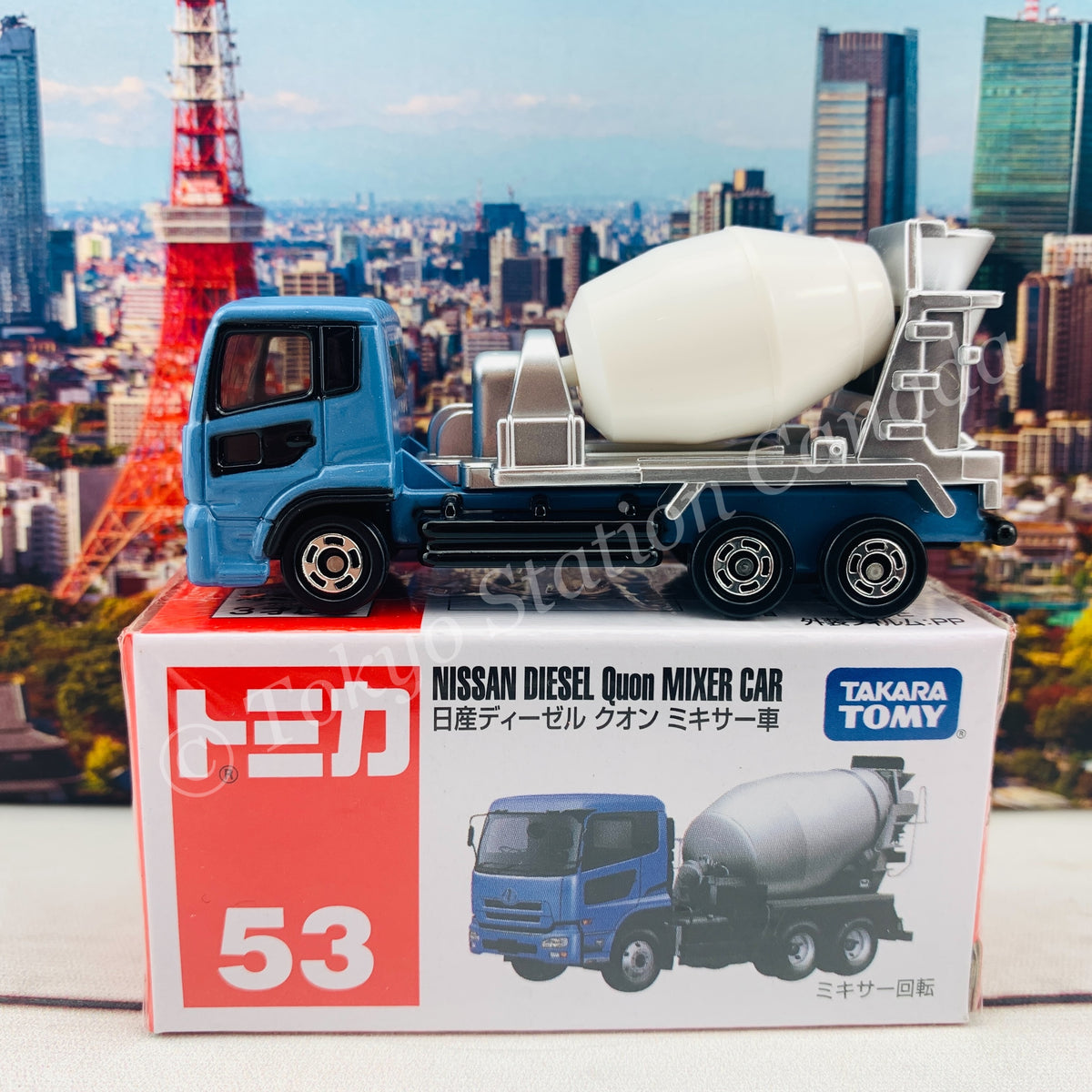 TOMICA 53 Nissan Diesel Quon Mixer Car – Tokyo Station