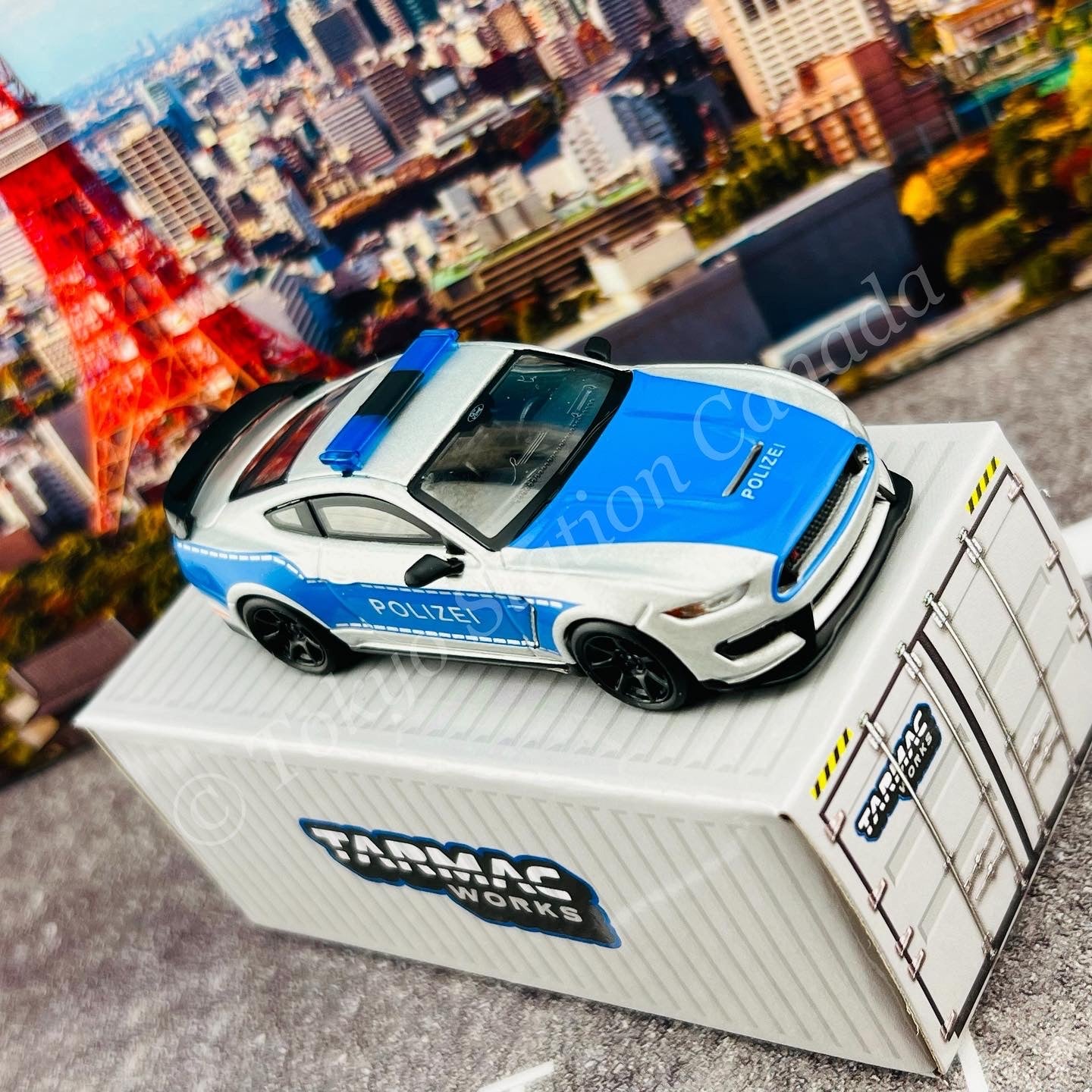 TARMAC WORKS GLOBAL64 1/64 Ford Mustang Shelby GT350R German Police T64G-011-GP