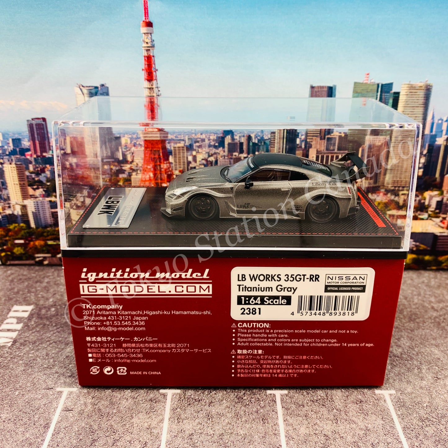 Ignition Model 1/64 LB-Silhouette WORKS GT Nissan 35GT-RR Titanium Gray IG2381