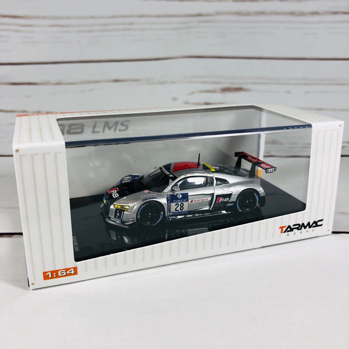 Tarmac Works 1/64 Audi R8 LMS 2015 - Nurburgring 24H 2015 Winner #28 T64-007-15N24