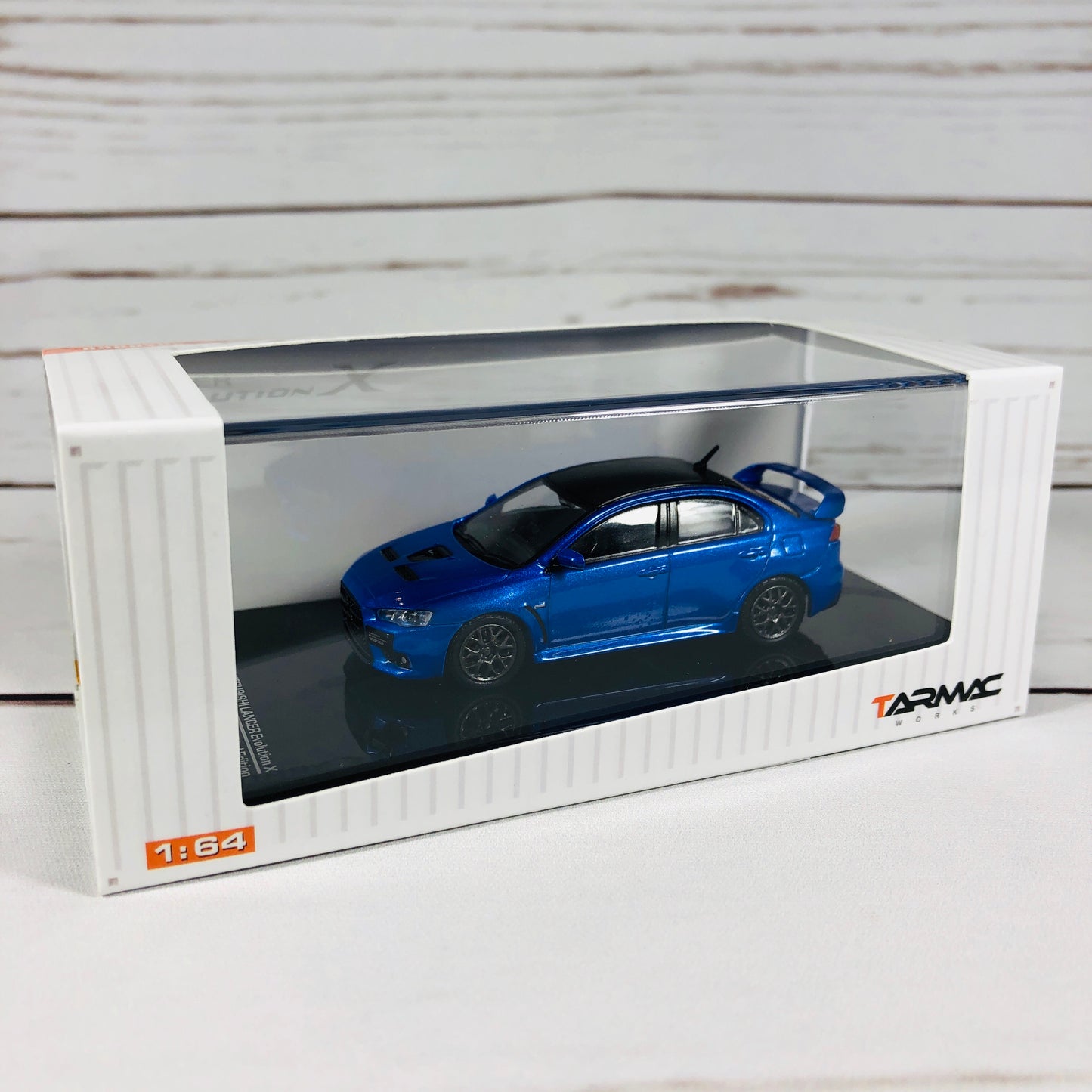 Tarmac Works 1/64 Mitsubishi Evo X Final Edition - Octane Blue