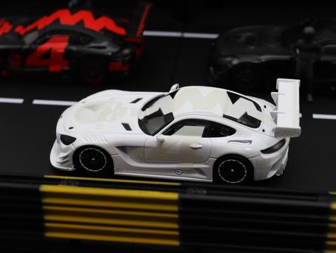 Tarmac Works Mercedes me x likeBlack x Tarmac Works 1/64 Mercedes-AMG GT3 #4 Diorama & Cars Box set T64-008-4A4Box