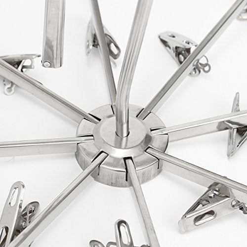 Stainless Steel Hanger with 16 pegs