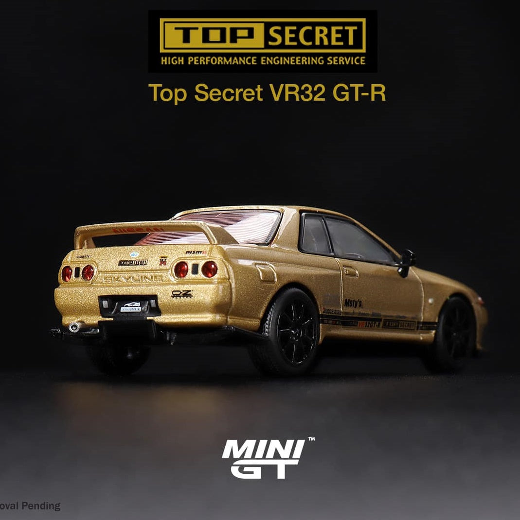 MINI GT 1/64 Top Secret Nissan Skyline GT-R VR32 Top Secret Gold (Japan Exclusive) MGT00431-R