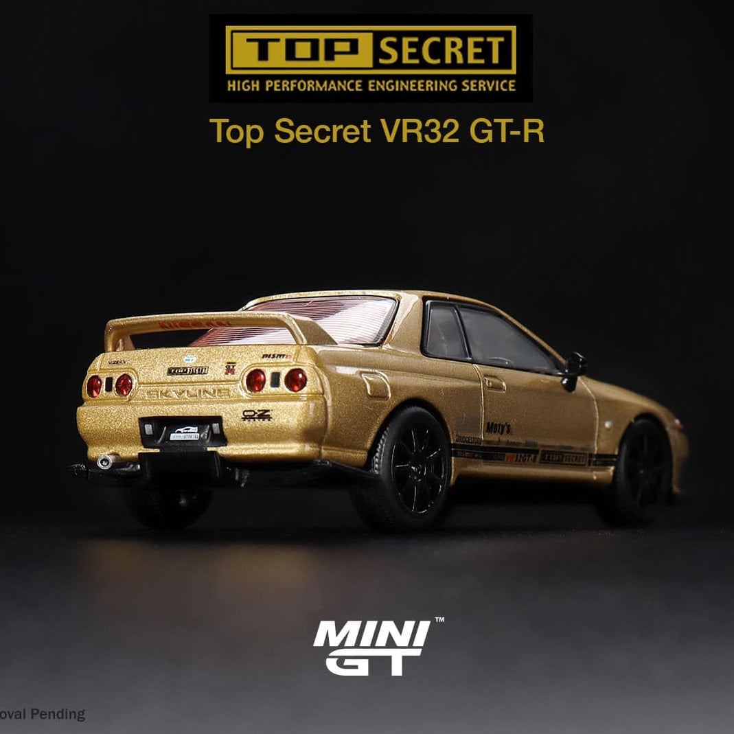 MINI GT 1/64 Top Secret Nissan Skyline GT-R VR32 Top Secret Gold (Japan  Exclusive) MGT00431-R