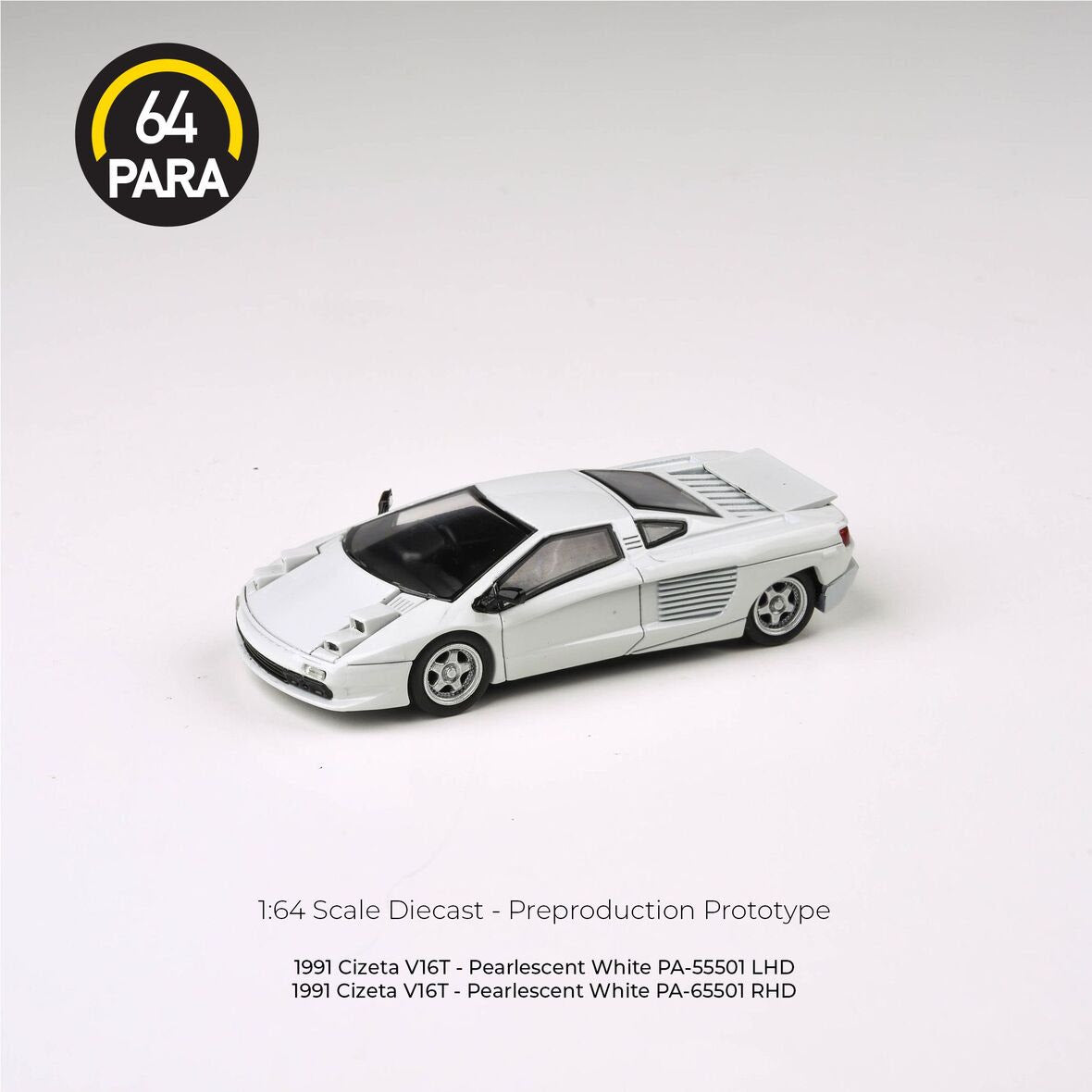 PARA64 1/64 1991 Cizeta V16T Pearlescent White LHD PA-55501
