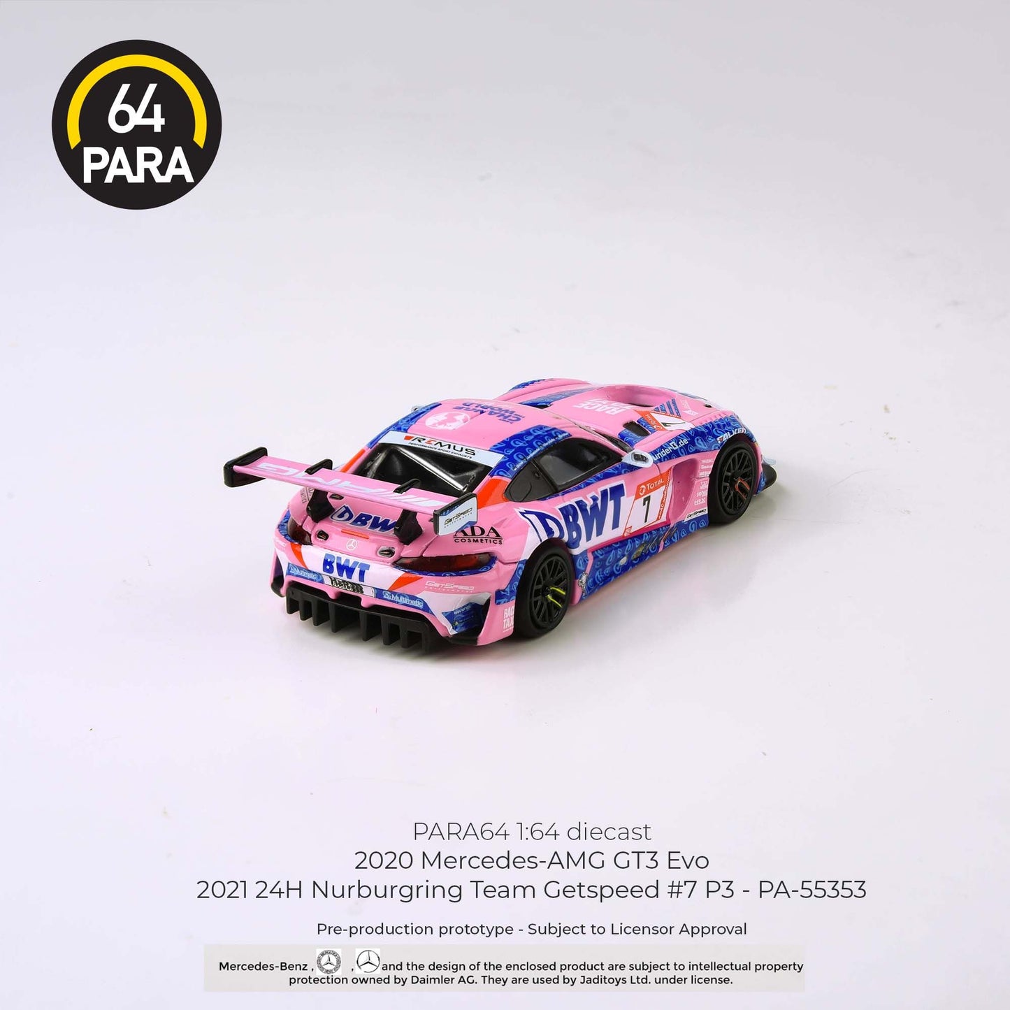 PARA64 1/64 Mercedes-AMG GT3 Evo 2021 24H Nurburgring Team Getspeed #7 P3 LHD PA-55353