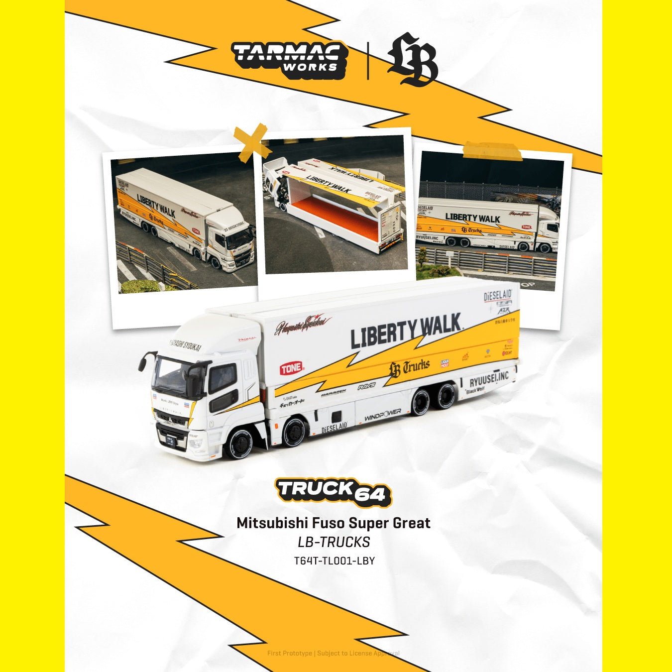 PREORDER TARMAC TRUCK64 1/64Mitsubishi Fuso Super Great LB-TRUCKS T64T-TL001-LBY (Approx. Release Date :  MAY 2026 subject to manufacturer's final decision)