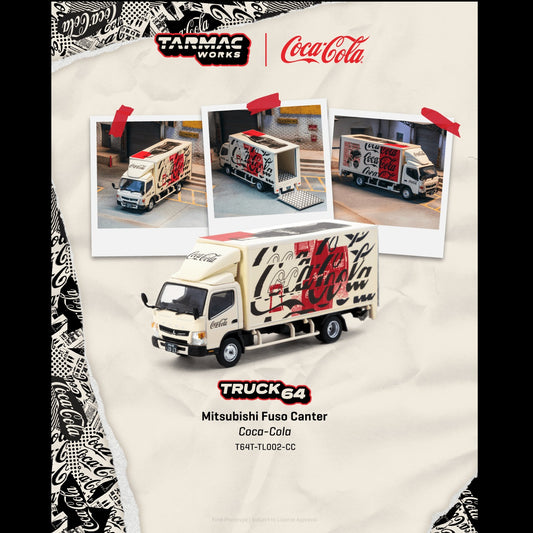 PREORDER TARMAC TRUCK64 1/64 Mitsubishi Fuso Canter COCA- COLA T64T-TL002-CC (Approx. Release Date :  MAY 2026 subject to manufacturer's final decision)