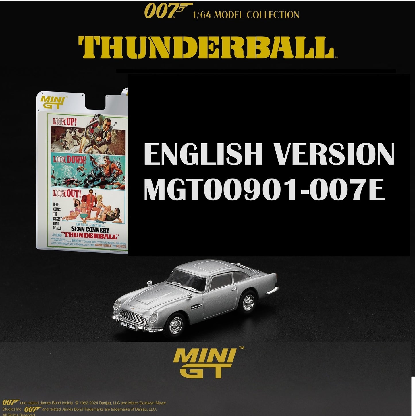 MINI GT 1/64 Aston Martin DB5 James Bond “Thunderball” ENGLISH VERSION MGT00901-007E