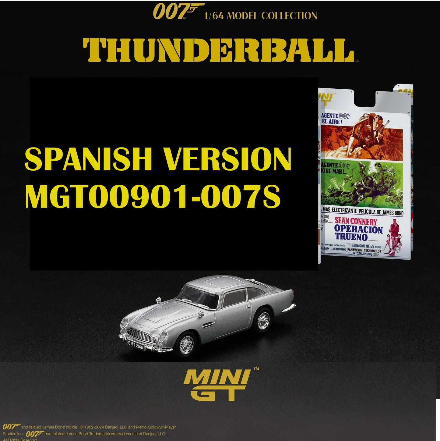 MINI GT 1/64 Aston Martin DB5 James Bond “Thunderball” SPANISH VERSION MGT00901-007S