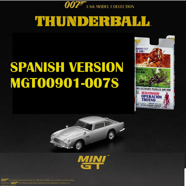 PREORDER MINI GT 1/64 Aston Martin DB5 James Bond “Thunderball” SPANISH VERSION MGT00901-007S (Approx. Release Date : Q1 2025 subject to manufacturer's final decision)