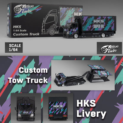 Micro Turbo 1/64 Custom Box Truck - HKS