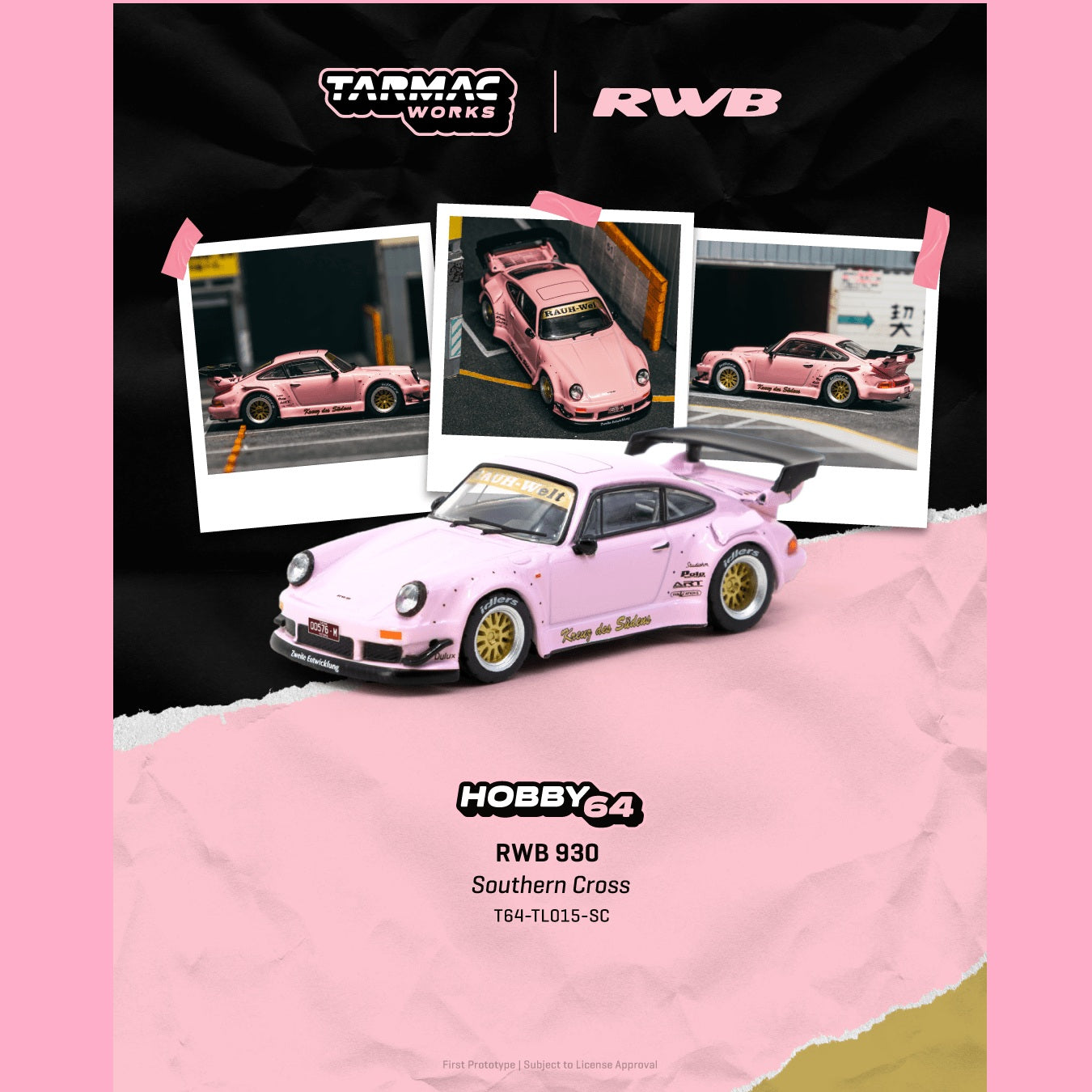 PREORDER TARMAC WORKS HOBBY64 1/64 RWB 930  Southern Cross T64-TL015-SC (Approx. Release Date :  APR 2026 subject to manufacturer's final decision)