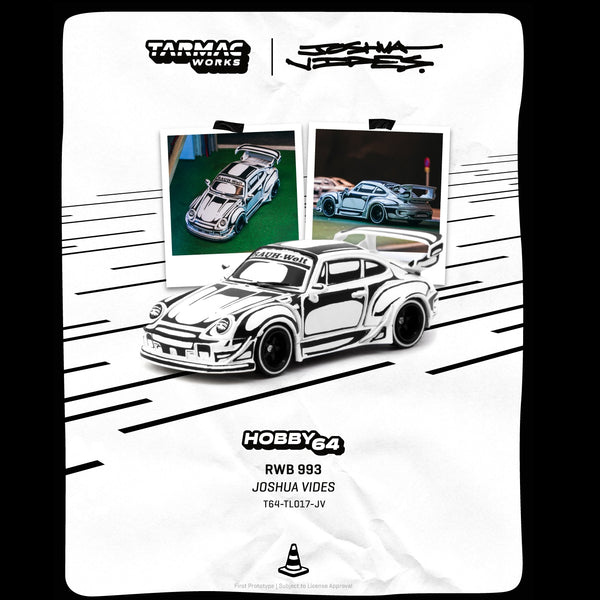 PREORDER TARMAC WORKS HOBBY64 1/64 RWB 993 - Designed by JOSHUA VIDES T64-TL017-JV (Approx. Release Date :  APR 2026 subject to manufacturer's final decision)