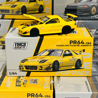 POPRACE 1/64 TMCS Malaysia 2025 Event Model Set of 2 (Mazda RX7 FC3S RE-AMEMIYA & PANDEM CIVIC EG6)