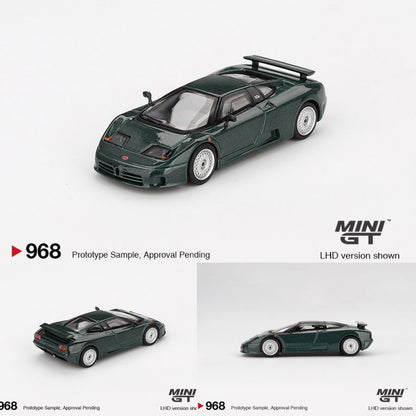 MINI GT 1/64 Bugatti EB110 GT Verde Scuro MGT00968-BL