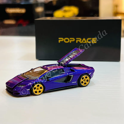 POPRACE 1/64 LAMBORGHINI COUNTACH LPI 800-4 Special Edition in Shimmery Viola Pasifae HONG KONG TOYCAR SALON 2025 PR640293