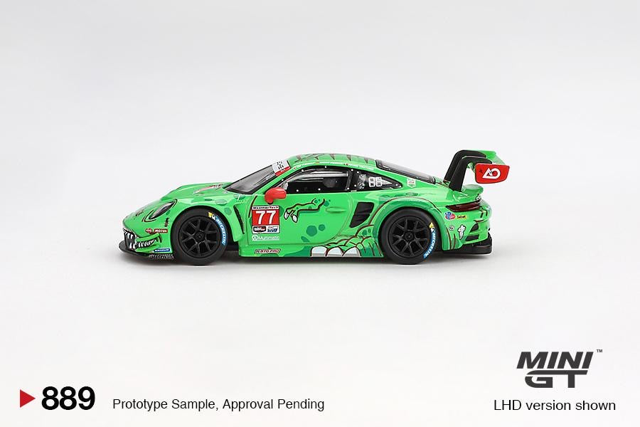 MINI GT 1/64 Porsche 911 GT3 R #77 AO Racing 2024 IMSA Daytona 24 Hrs GTD Pro 2nd Place MGT00889-L