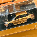 MOTORHELIX 1/64 Honda Civic Type R (FL5) Customized Electroplating Copper with Carbon Fiber Bonnect (HK Toycar Salon 2025) M65330DZ-HK