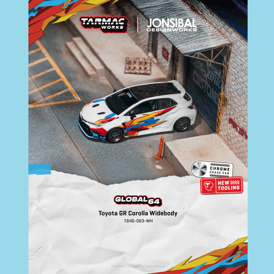 PREORDER Tarmac Works GLOBAL64 1/64 Toyota GR Corolla Widebody White T64G-063-WH (Approx. Release Date :  JULY 2026 subject to manufacturer's final decision)