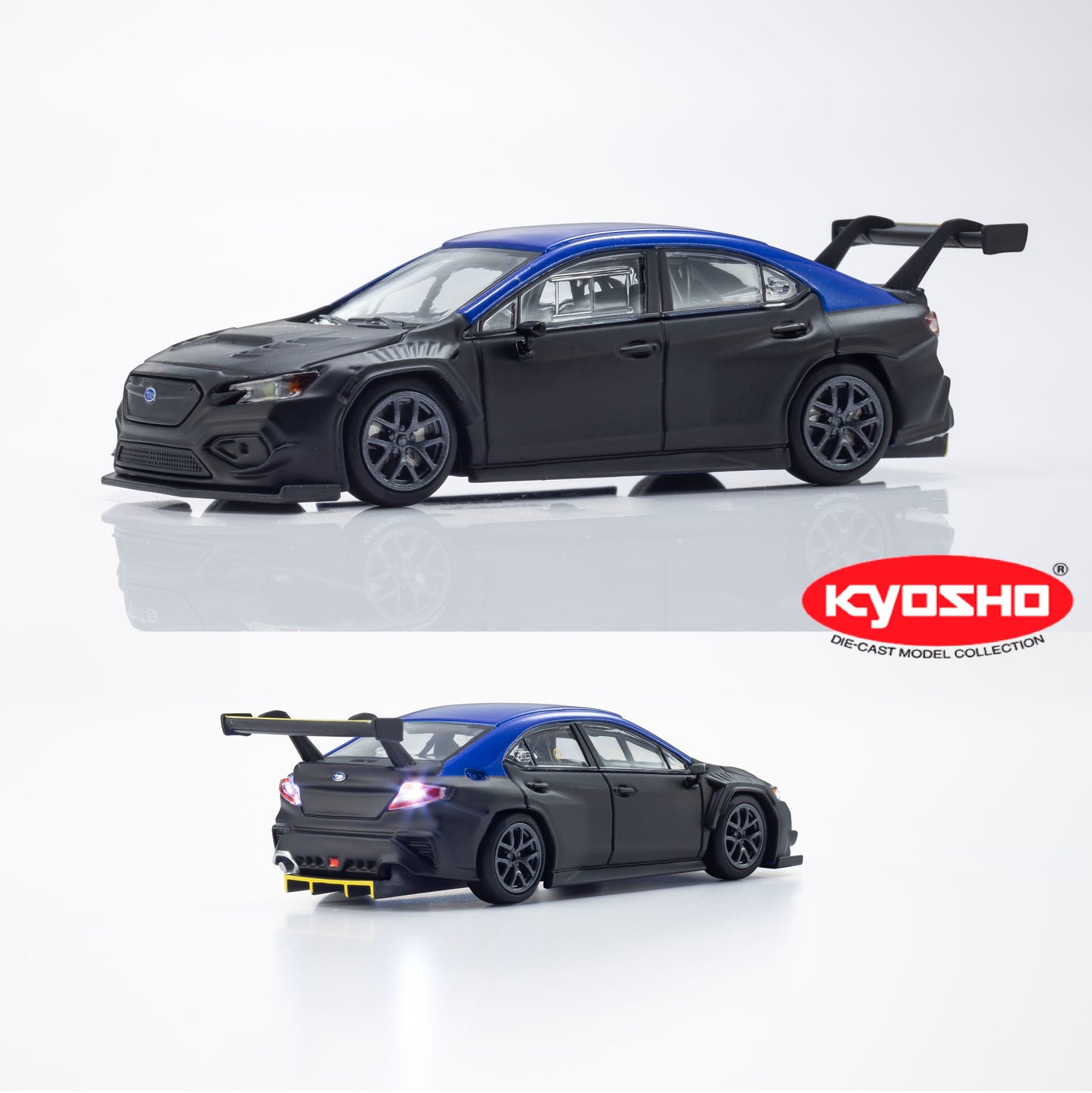 KYOSHO 1/64 SUBARU WRX STI NBR 2023 TEST CAR with LED (Compatible with  MOTN LED BASE SYSTEM) 07129N23T