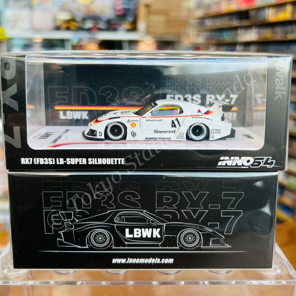 Mazda RX-7 LBWK INNO64, Modello Diecast 2024 Arancione LBWK RX7 (FD3S ...