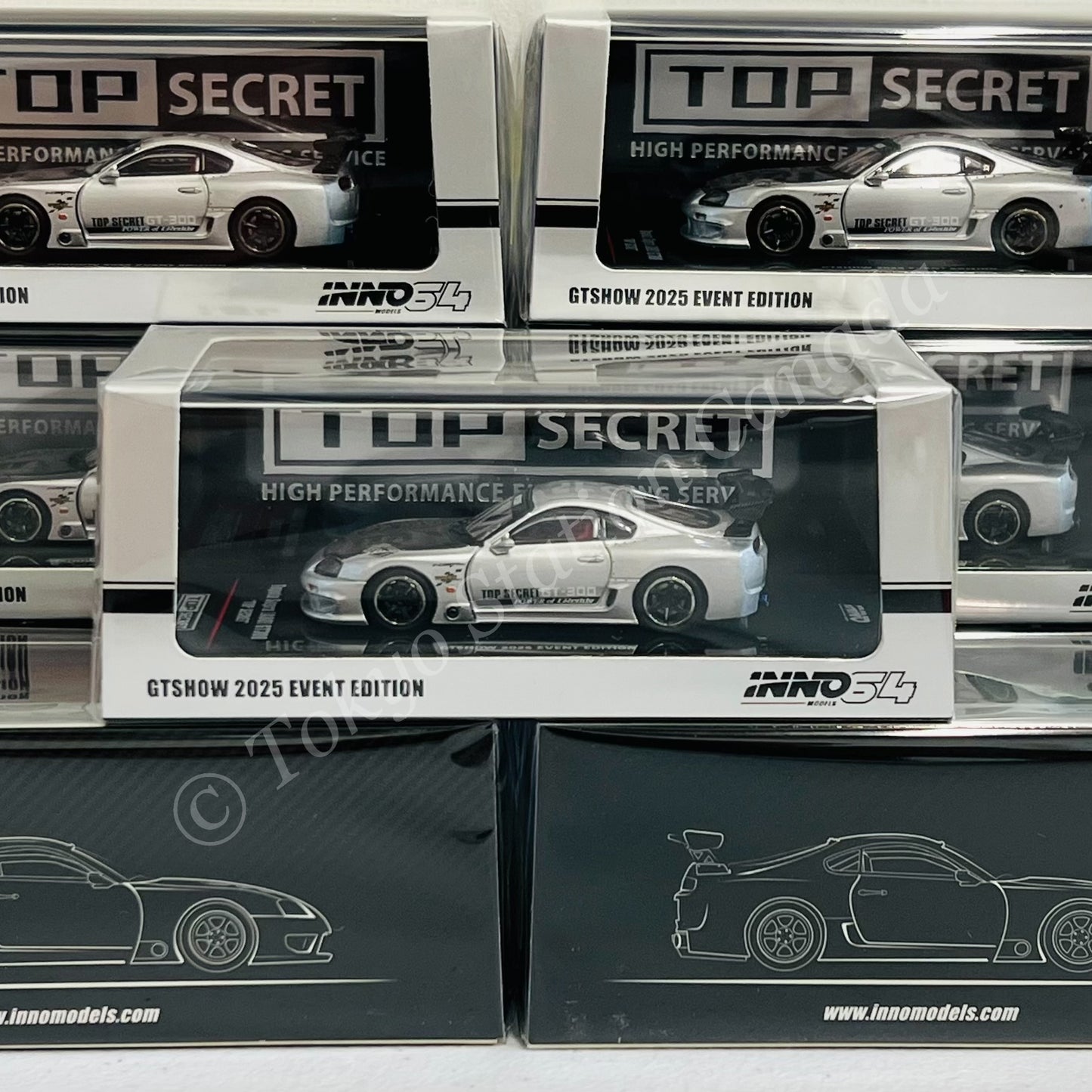 INNO64 1/64 TOYOTA SUPRA (A80) GT300 "TOP SECRET" SILVER GTSHOW 2025 EVENT EDITION IN64-A80TS-GTSHOW25 ** Limit ONE per customer **