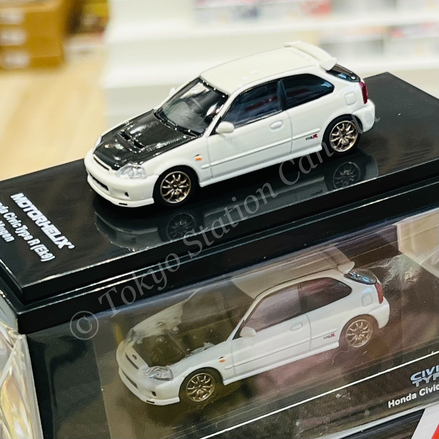 MOTORHELIX 64INTERN SERIES 1/64 Honda Civic Type R EK9 Mugen Championship White M65011