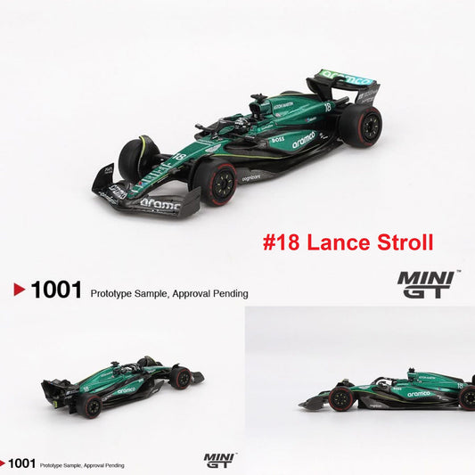MINI GT 1/64 Aston Martin AMR24 #18 Lance Stroll 2024 F1 2024 Bahrain GP MGT01001-BL
