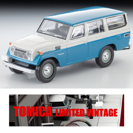 TOMYTEC TLV 1/64 Toyota Land Cruiser FJ56V (White/BLue) LV-104d