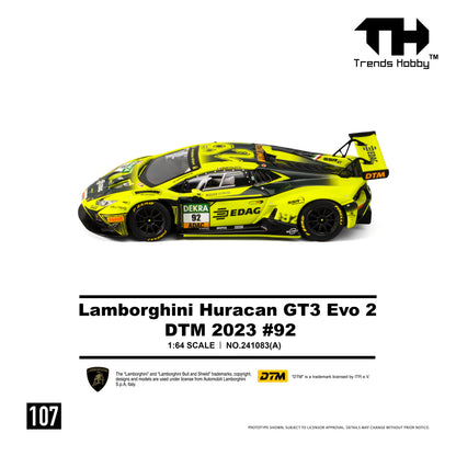 PREORDER Trends Hobby 1/64  Lamborghini Huracan GT3 Evo 2 DTM 2023 No.92 241083A (Approx. Release Date: Q2 2026 and subject to the manufacturer's final decision)