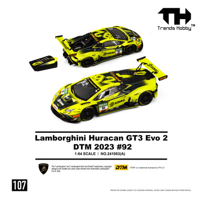 PREORDER Trends Hobby 1/64  Lamborghini Huracan GT3 Evo 2 DTM 2023 No.92 241083A (Approx. Release Date: Q2 2026 and subject to the manufacturer's final decision)