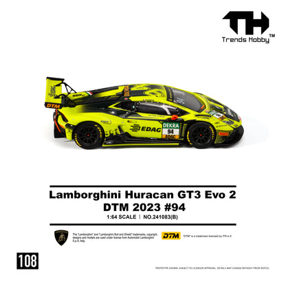 PREORDER Trends Hobby 1/64  Lamborghini Huracan GT3 Evo 2 DTM 2023 No.94 241083B (Approx. Release Date: Q2 2026 and subject to the manufacturer's final decision)