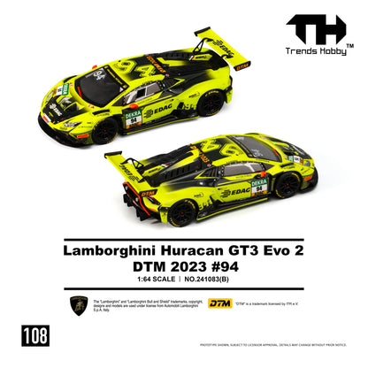 PREORDER Trends Hobby 1/64  Lamborghini Huracan GT3 Evo 2 DTM 2023 No.94 241083B (Approx. Release Date: Q2 2026 and subject to the manufacturer's final decision)
