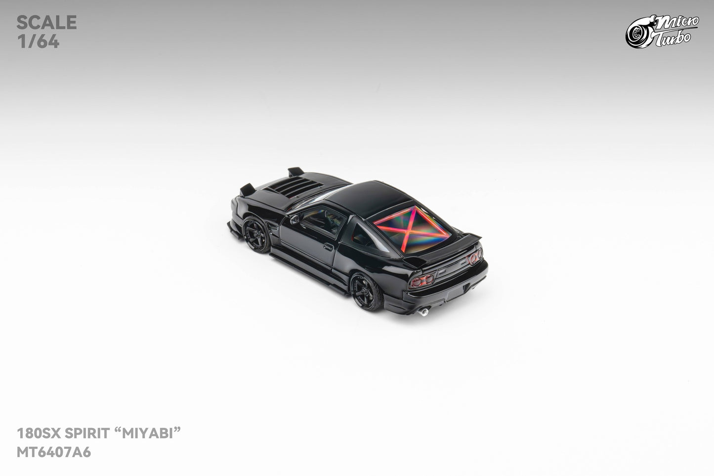 Micro Turbo 1/64 Custom 180SX MIYABI - Black MT6407A6