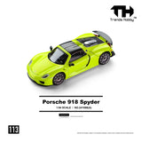 PREORDER Trends Hobby 1/64 Porsche 918 Spyder - Acid Yellow 241086(A) (Approx. Release Date: Q3 2026 and subject to the manufacturer's final decision)