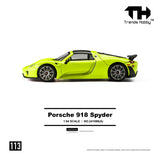 PREORDER Trends Hobby 1/64 Porsche 918 Spyder - Acid Yellow 241086(A) (Approx. Release Date: Q3 2026 and subject to the manufacturer's final decision)