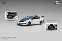 Micro Turbo 1/64 Custom FD2 Spoon - Metallic White MT6411B1