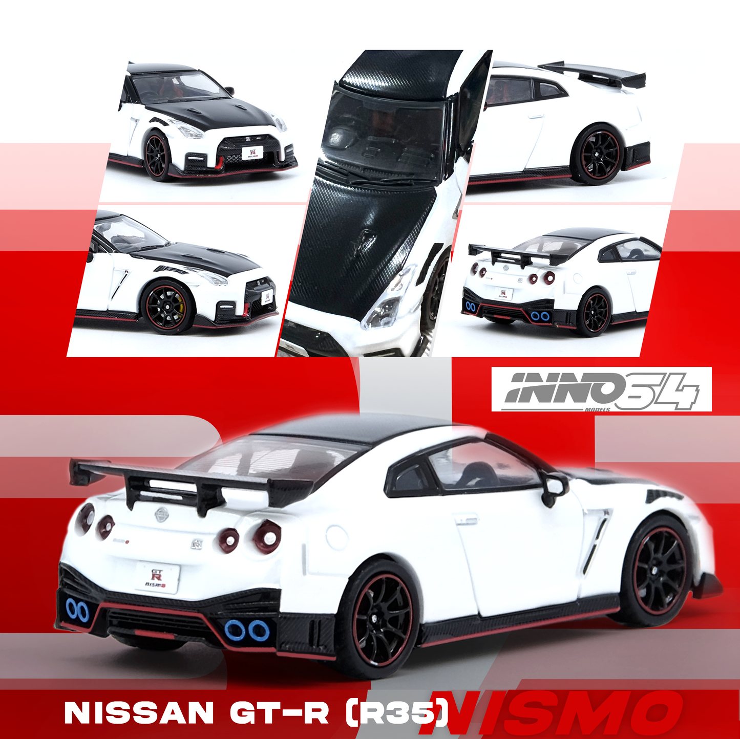 INNO64 1/64 NISSAN GT-R (R35) NISMO White IN64-R35N-WHI